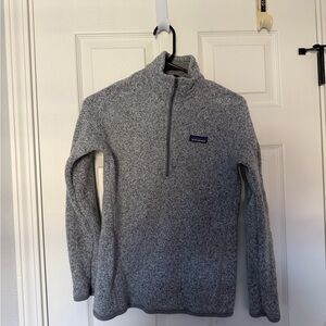 Patagonia Gray Zip-Up Sweater